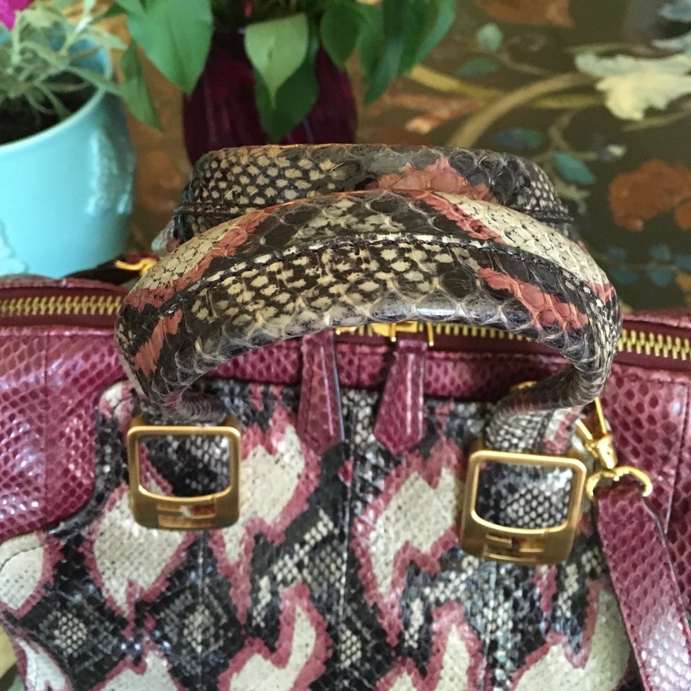 Fendi Ayers Python Top Handle Bag - Multicolor - image 7